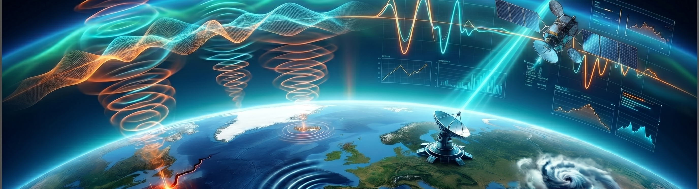 Ionospheric disturbances from natural hazards — Earth from space showing seismic activity, hurricane and ionospheric coupling
